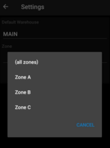 Select Zone