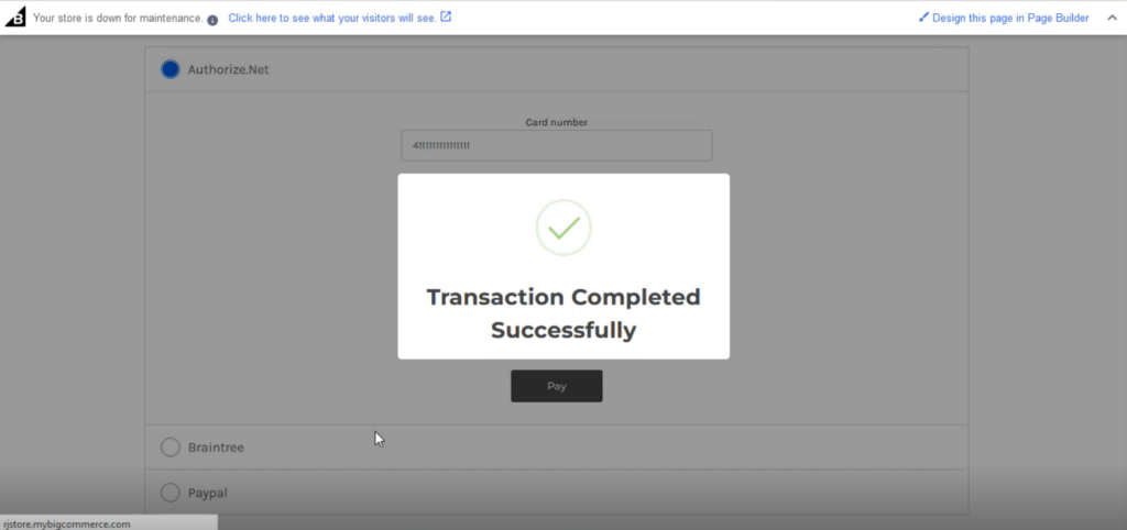 Transaction Completed Successfully